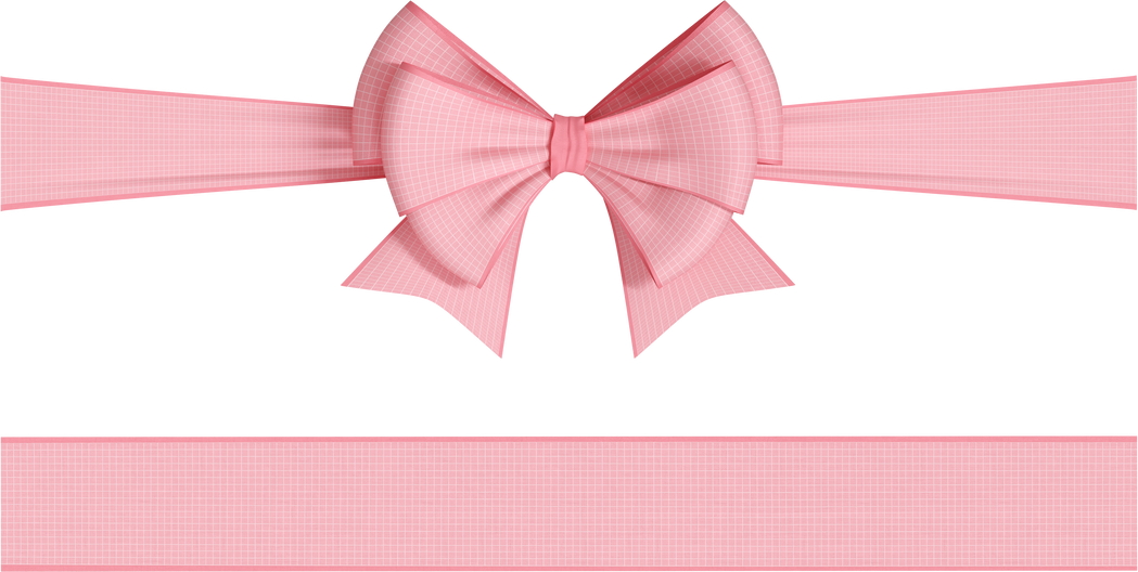 Realistic bow ribbon